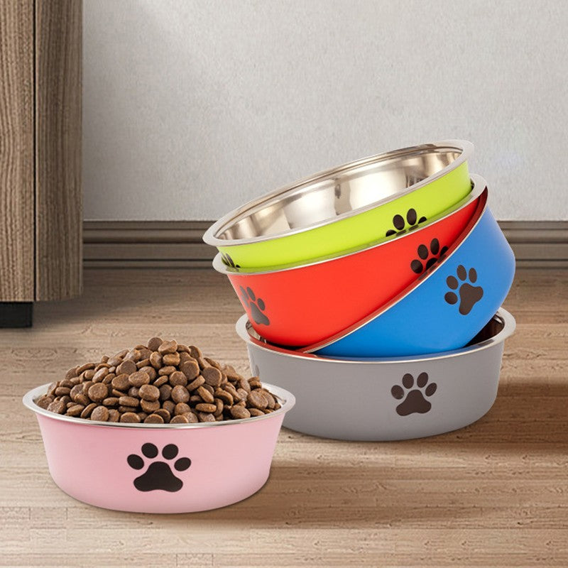 Colorful Stainless Steel Pet Bowl