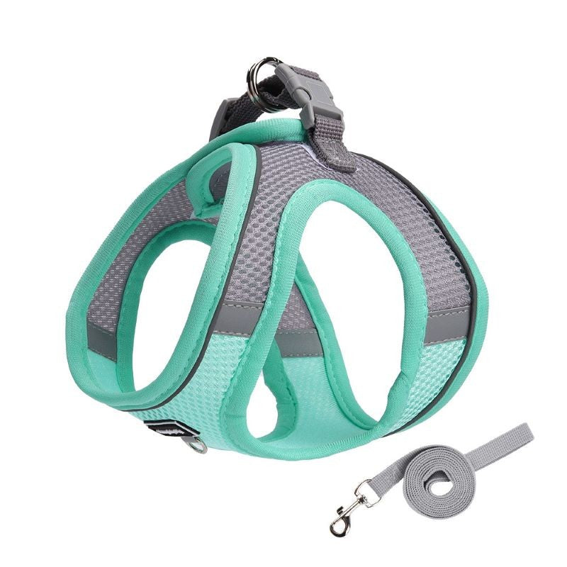 Mesh Breathable Pet Harness with Leash