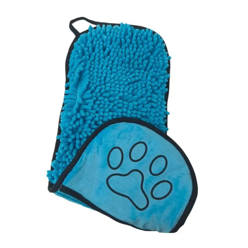 Quick-Dry Towel with Built-In Gloves for Pets