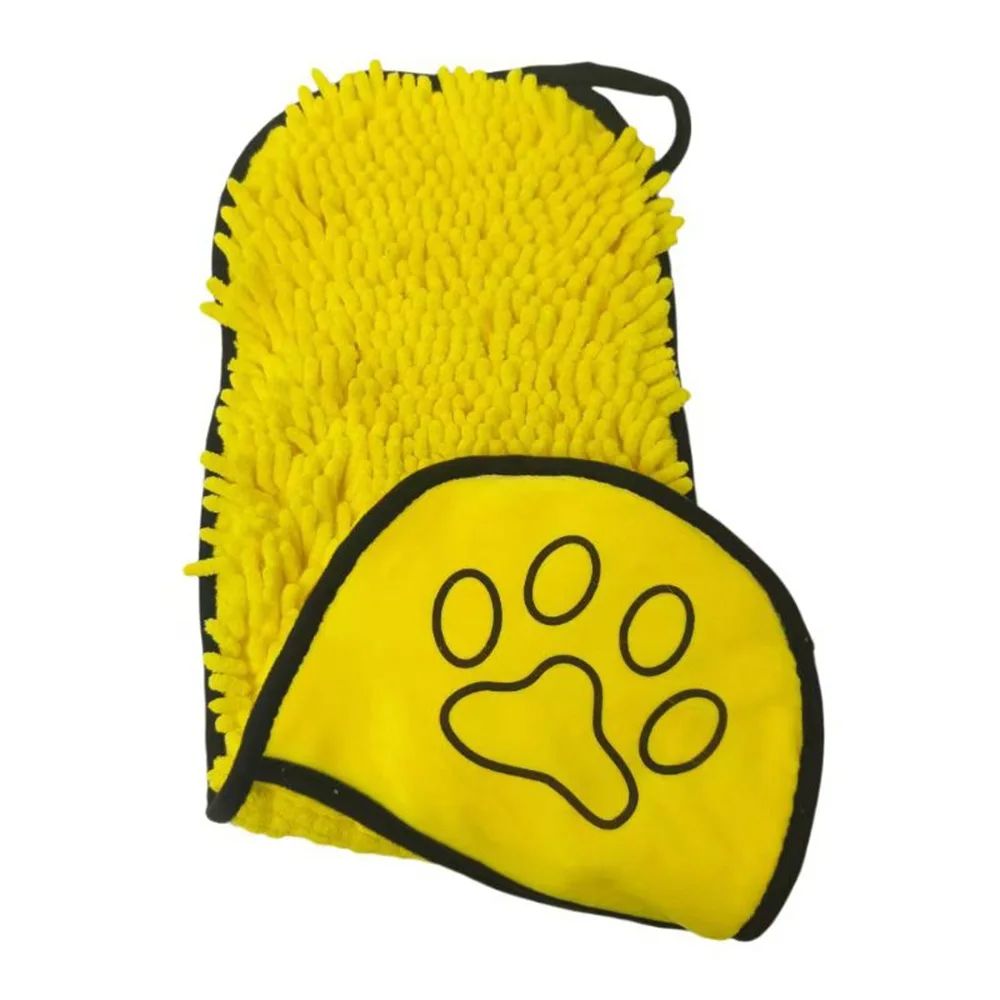 Quick-Dry Towel with Built-In Gloves for Pets