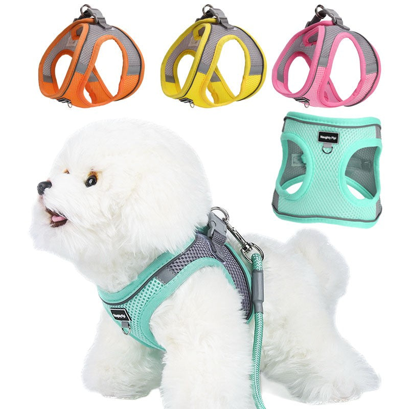 Mesh Breathable Pet Harness with Leash