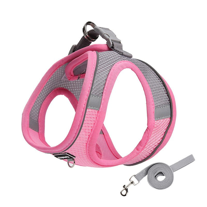 Mesh Breathable Pet Harness with Leash